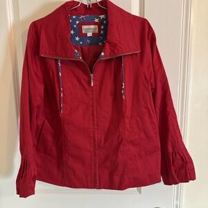 Women's Longaberger Homestead Vintage Red Full Full Zip Jacket 90's Y2K Small
